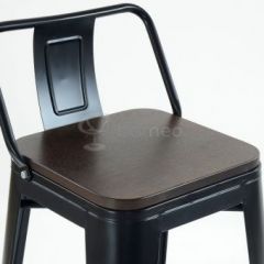 Барный стул N-238 Tolix Wood style Черный в Приобье - priobie.mebel24.online | фото 3