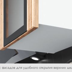 БЬЯНКА Кухонный гарнитур 1,6 белый/лиственница охотская/смоки софт в Приобье - priobie.mebel24.online | фото 4