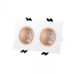 DK3072-WBR Встраиваемый светильник, IP 20, 10 Вт, GU5.3, LED, белый/бронзовый, пластик в Приобье - priobie.mebel24.online | фото