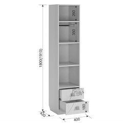 ФЭНТЕЗИ Шкаф комбинированный (с ящ1-створчатый) в Приобье - priobie.mebel24.online | фото 3