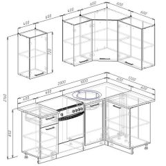 Кухонный гарнитур угловой Жемчуг 2000х1200 (Стол. 26мм) в Приобье - priobie.mebel24.online | фото 2