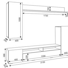 Гостиная Альфа (Дуб крафт золотой/Графит софт) в Приобье - priobie.mebel24.online | фото 2