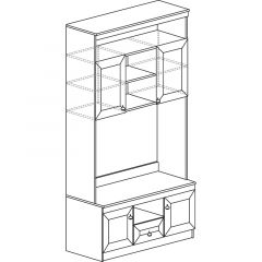 Гостиная Инна 5 Денвер темный в Приобье - priobie.mebel24.online | фото 9