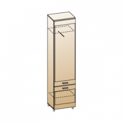 Гостиная Камелия Композиция 1 (Гикори Джексон темный) в Приобье - priobie.mebel24.online | фото 2