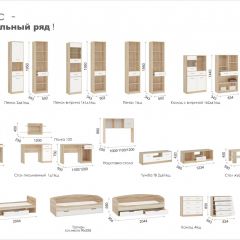 Гостиная Система Стелс (Модульная) Дуб сонома/Белый в Приобье - priobie.mebel24.online | фото 3