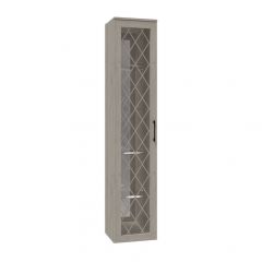 Гостиная София СП-5 Пенал-витрина МДФ Дуб крафт белый в Приобье - priobie.mebel24.online | фото