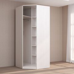Кэт-4 Шкаф угловой (1 дв зерк) (МДФ Бодега белая) в Приобье - priobie.mebel24.online | фото 2