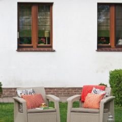 Комплект кресел Корфу Дуо (Corfu Duo set) капучино - песок в Приобье - priobie.mebel24.online | фото 3