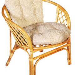 Кресло Багама, подушки светлые обычные шенил (Мёд) в Приобье - priobie.mebel24.online | фото