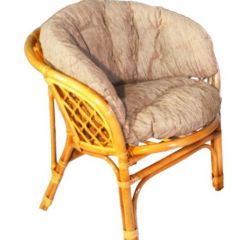 Кресло Багама, подушки светлые полные шенил (Мёд) в Приобье - priobie.mebel24.online | фото