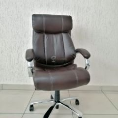 Кресло Barneo K-303 для руководителя (коричневая экокожа) в Приобье - priobie.mebel24.online | фото 1