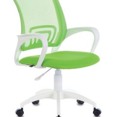 Кресло BRABIX "Fly MG-396W", пластик белый, сетка, салатовое, 532403 в Приобье - priobie.mebel24.online | фото