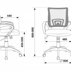 Кресло Бюрократ CH-695N/OR/TW-11 оранжевый TW-38-3 черный TW-11 в Приобье - priobie.mebel24.online | фото 4