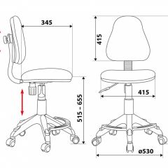 Кресло детское Бюрократ KD-4-F/PENCIL-GN зеленый карандаши в Приобье - priobie.mebel24.online | фото 3