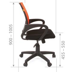 Кресло для оператора CHAIRMAN 696 black (ткань TW-11/сетка TW-06) в Приобье - priobie.mebel24.online | фото 5
