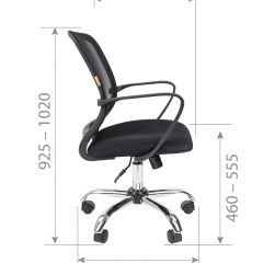 Кресло для оператора CHAIRMAN 698 хром (ткань TW 11/сетка TW 01) в Приобье - priobie.mebel24.online | фото 7