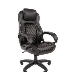 Кресло для руководителя  CHAIRMAN 432 (Экокожа черная) в Приобье - priobie.mebel24.online | фото