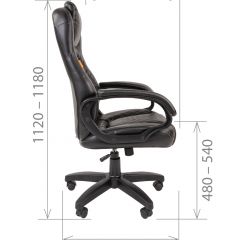Кресло для руководителя  CHAIRMAN 432 (Экокожа черная) в Приобье - priobie.mebel24.online | фото 5