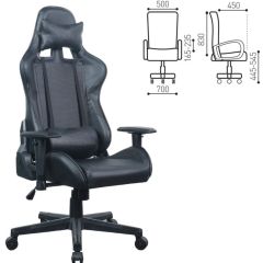 Кресло компьютерное BRABIX "GT Carbon GM-115" (две подушки, экокожа, черное) 531932 в Приобье - priobie.mebel24.online | фото 5