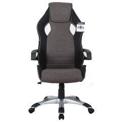 Кресло компьютерное BRABIX Techno GM-002 (ткань) черное/серое, вставки белые (531815) в Приобье - priobie.mebel24.online | фото 3