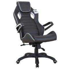 Кресло компьютерное BRABIX Techno Pro GM-003 (экокожа черное/серое, вставки серые) 531814 в Приобье - priobie.mebel24.online | фото 4