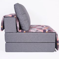 Кресло-кровать бескаркасное Харви (серый-сноу манго) в Приобье - priobie.mebel24.online | фото 3