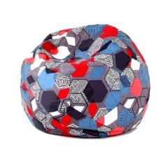 Кресло-мешок Мяч M (Geometry Slate) в Приобье - priobie.mebel24.online | фото