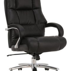 Кресло офисное BRABIX PREMIUM "Bomer HD-007" (рециклированная кожа, хром, черное) 531939 в Приобье - priobie.mebel24.online | фото
