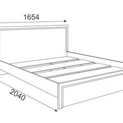 Кровать 1.6 Беатрис М06 Стандарт с настилом (Орех гепланкт) в Приобье - priobie.mebel24.online | фото