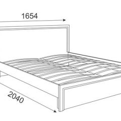 Кровать 1.6 Беатрис М07 Стандарт с ортопедическим основанием (Орех гепланкт) в Приобье - priobie.mebel24.online | фото 2