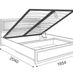 Кровать 1.6 Беатрис М11 с мягкой спинкой и ПМ (Орех гепланкт) в Приобье - priobie.mebel24.online | фото 2