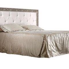 Кровать 2-х спальная (1,8 м) Тиффани Premium черная/серебро с мягким элементом со стразами с подъемным механизмом (ТФКР180-2[3][7] (П) в Приобье - priobie.mebel24.online | фото