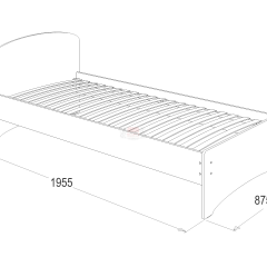 Кровать-2 одинарная (800*1900) в Приобье - priobie.mebel24.online | фото 2