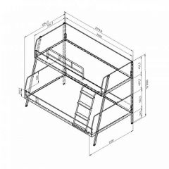 Кровать двухъярусная Дельта Лофт-20.02.04 Белый в Приобье - priobie.mebel24.online | фото 2