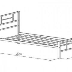 Кровать металлическая "Кадис 900х1900" Слоновая кость в Приобье - priobie.mebel24.online | фото 2