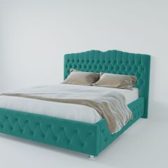 Кровать Нягань с ПМ 1800 (велюр бирюзовый) в Приобье - priobie.mebel24.online | фото 2