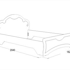 Кровать Ольга-10 МДФ (1600) без основания в Приобье - priobie.mebel24.online | фото 2