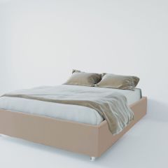 Кровать Подиум с ПМ 1200 (велюр серый) в Приобье - priobie.mebel24.online | фото