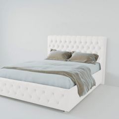 Кровать Версаль 1600 без основания (экокожа белый) в Приобье - priobie.mebel24.online | фото