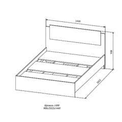 СОФИ СКР1400.1Кровать 1400 в Приобье - priobie.mebel24.online | фото 2