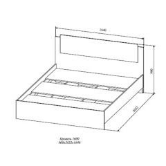 СОФИ СКР1600.1 Кровать 1600 в Приобье - priobie.mebel24.online | фото 2