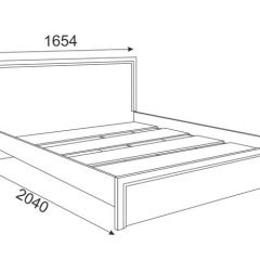 Кровать 1.6 Беатрис М06 Стандарт с настилом (дуб млечный) в Приобье - priobie.mebel24.online | фото 2