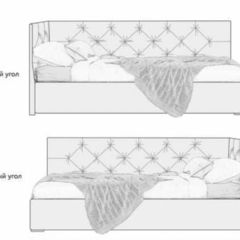 Кровать угловая Лилу интерьерная +основание (120х200) в Приобье - priobie.mebel24.online | фото 2