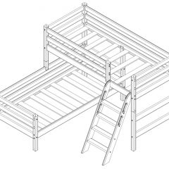 Кровать угловая с наклонной лестницей Соня (Вариант 8) в Приобье - priobie.mebel24.online | фото 4