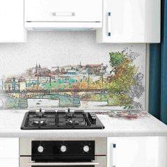 Кухонный фартук со столешницей (А-015) в едином стиле (3050 мм) в Приобье - priobie.mebel24.online | фото