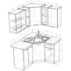 Кухонный гарнитур Лариса оптима 2 1500х1300 мм в Приобье - priobie.mebel24.online | фото 2