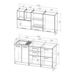 Кухонный гарнитур Лариса стандарт 4 1600 мм в Приобье - priobie.mebel24.online | фото 2