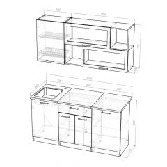 Кухонный гарнитур Лоретта стандарт 1600 мм в Приобье - priobie.mebel24.online | фото 2