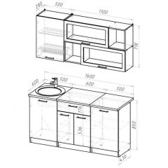 Кухонный гарнитур Паола стандарт 1600 мм в Приобье - priobie.mebel24.online | фото 2