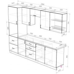 Кухонный гарнитур Прованс (2.8 м) с карнизом в Приобье - priobie.mebel24.online | фото 3